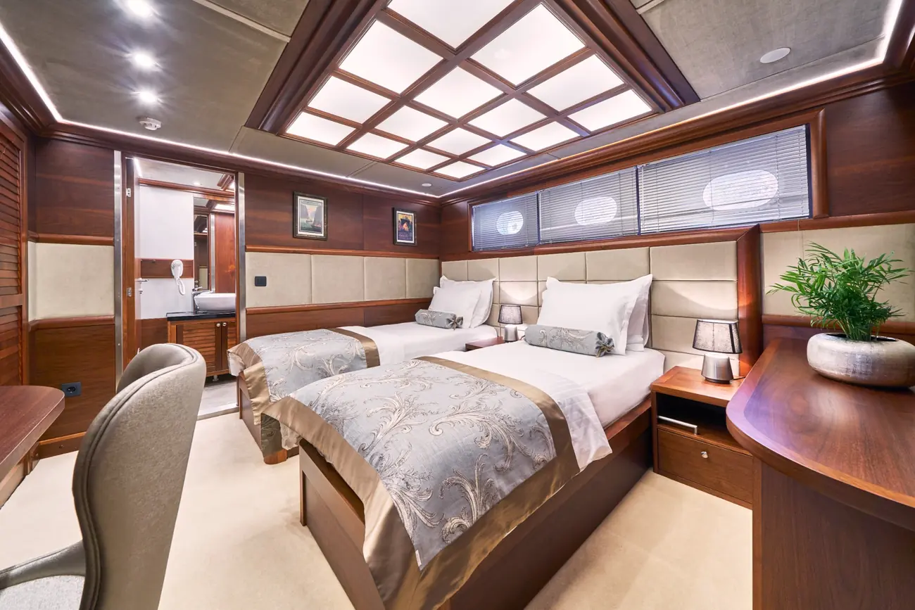 Convertible cabin in a Croatia yacht charter cabin layout aboard Lady Gita