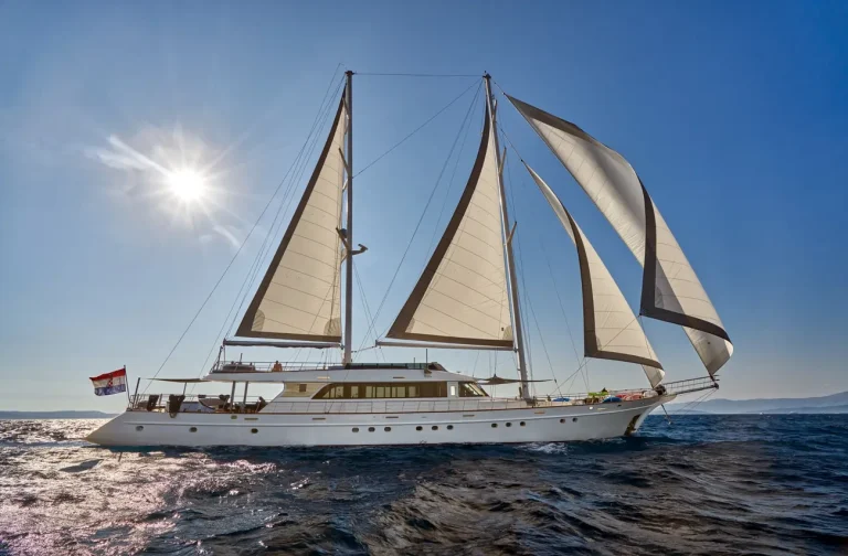 Lady Gita luxury motor sailer on the Adriatic Sea in Croatia